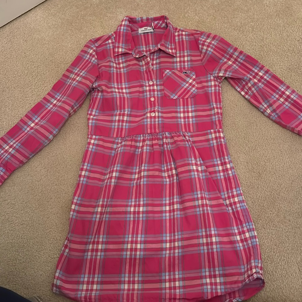 Girls Flannel A-Line Plaid Dresss